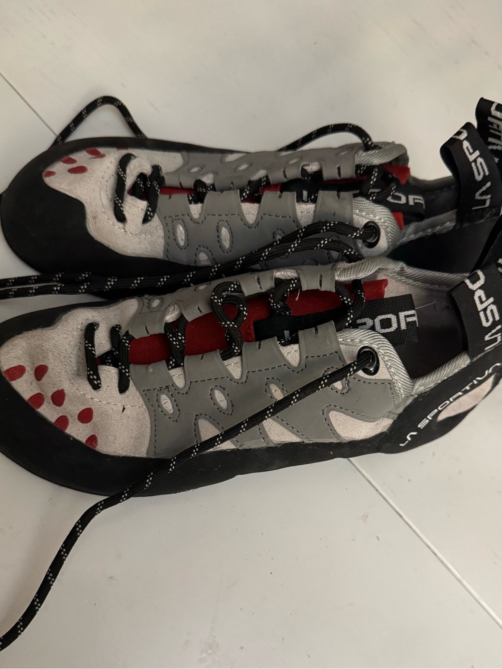 La Sportiva Men's Gray and Red Approach Shoes